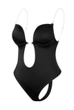Sort udskåret push-up mavekontrol shapewear
