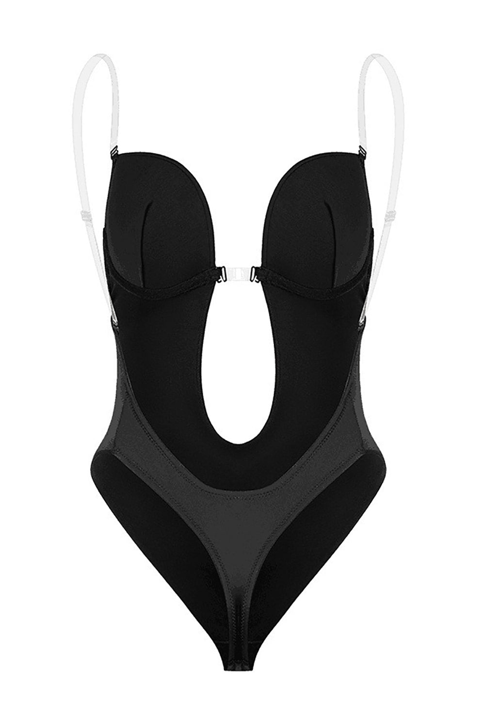 Sort udskåret push-up mavekontrol shapewear