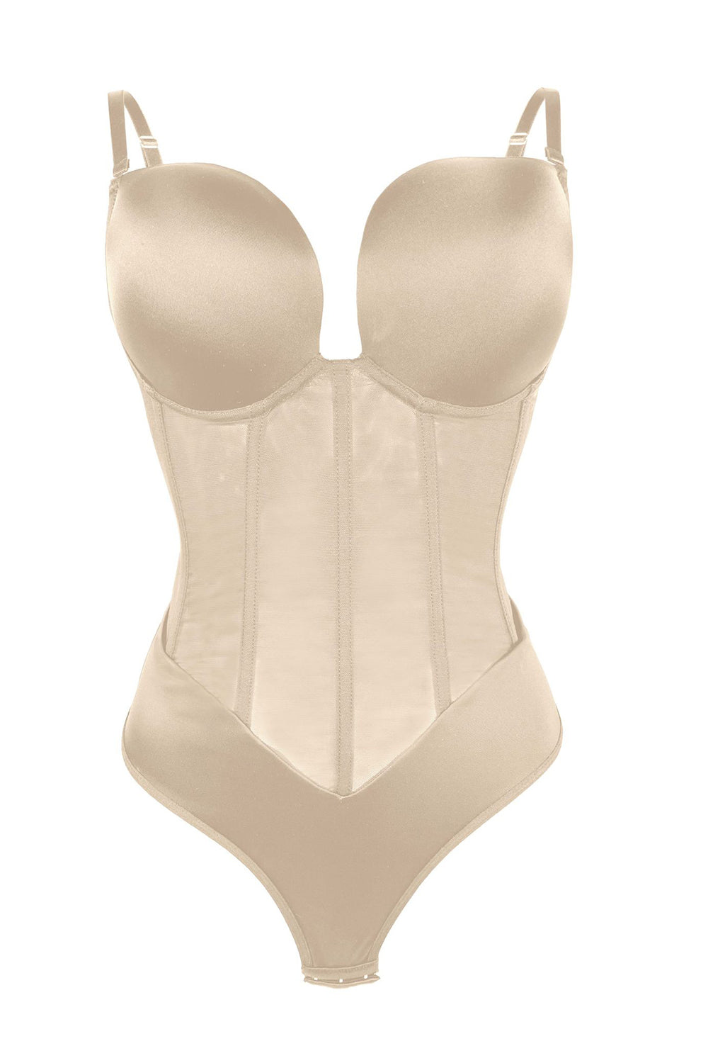 Sort korset Mave kontrol Butt Løft Bodysuit Shapewear