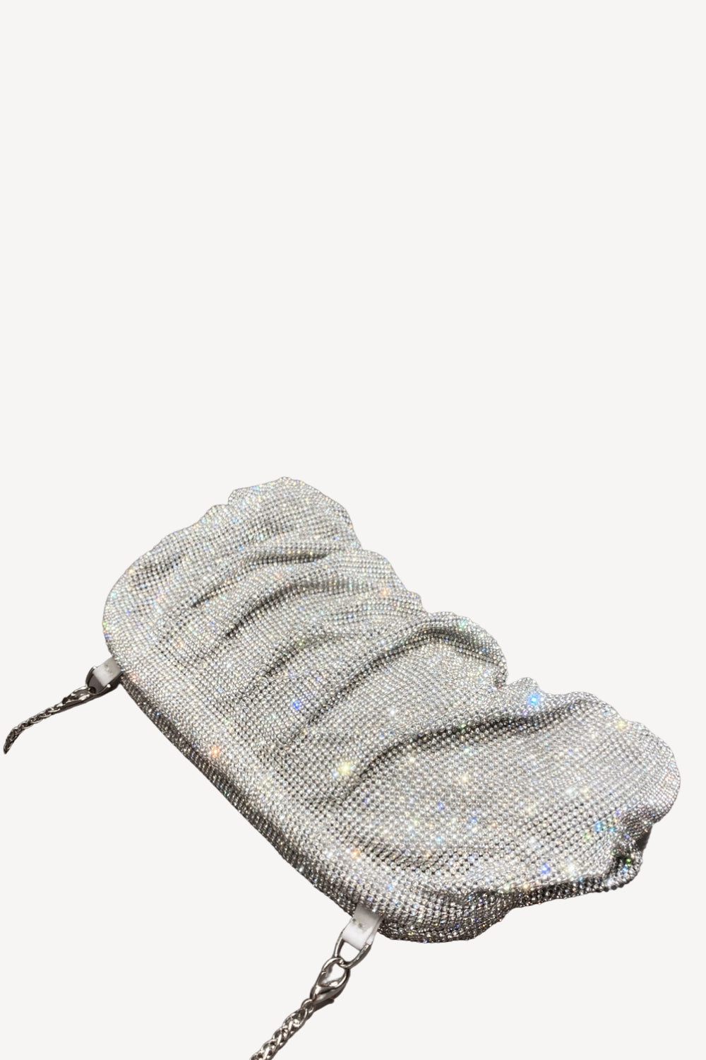 Pink skinnende rhinsten koblingstaske