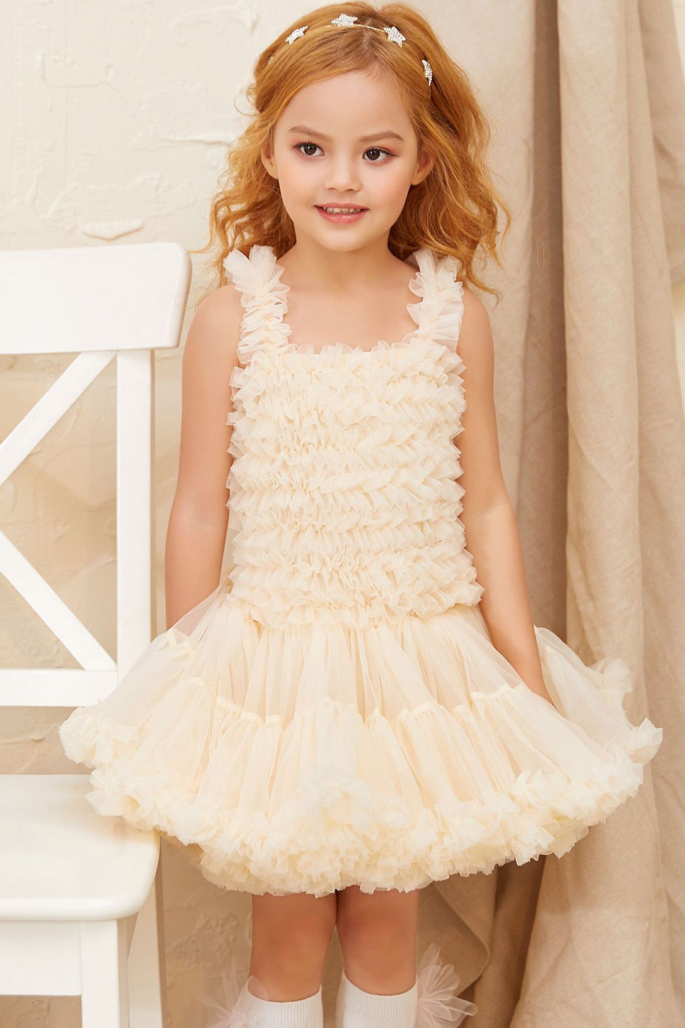 Abrikos pige fest Tutu kjole