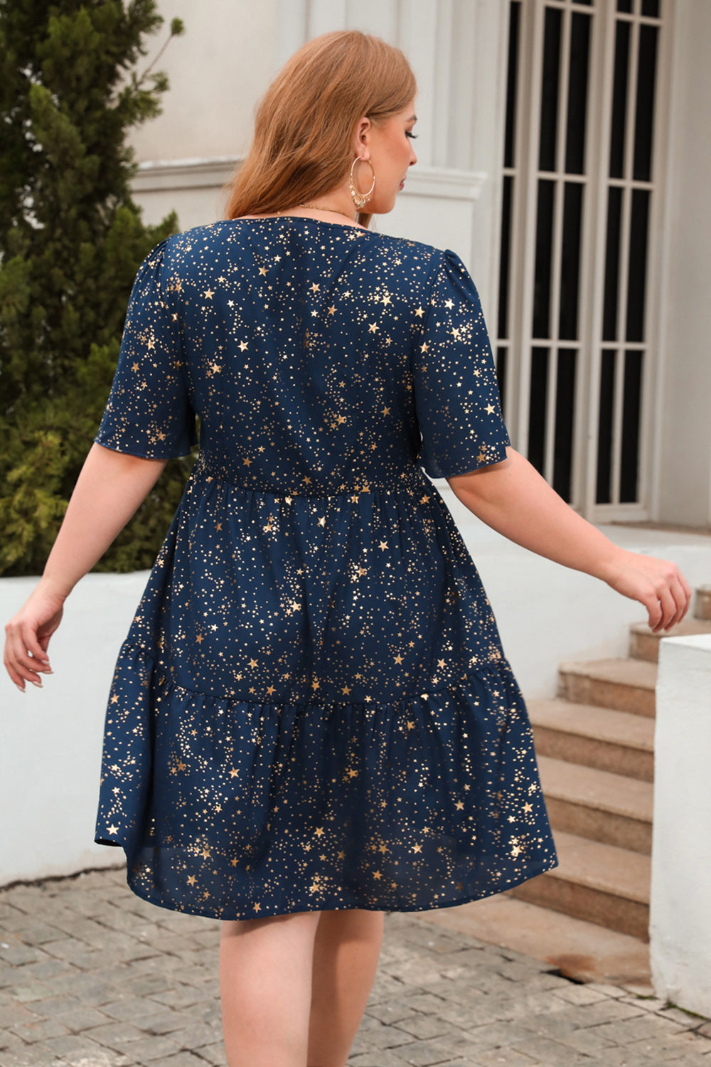 En Line Firkantet hals grøn fløjl Plus størrelse Xmas Kjole