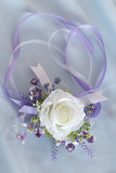 Elfenben Rose Wrist Corsage og Men Boutonniere Set til Prom bryllupsfest