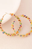 Farverige Loop Boho Stil øreringe