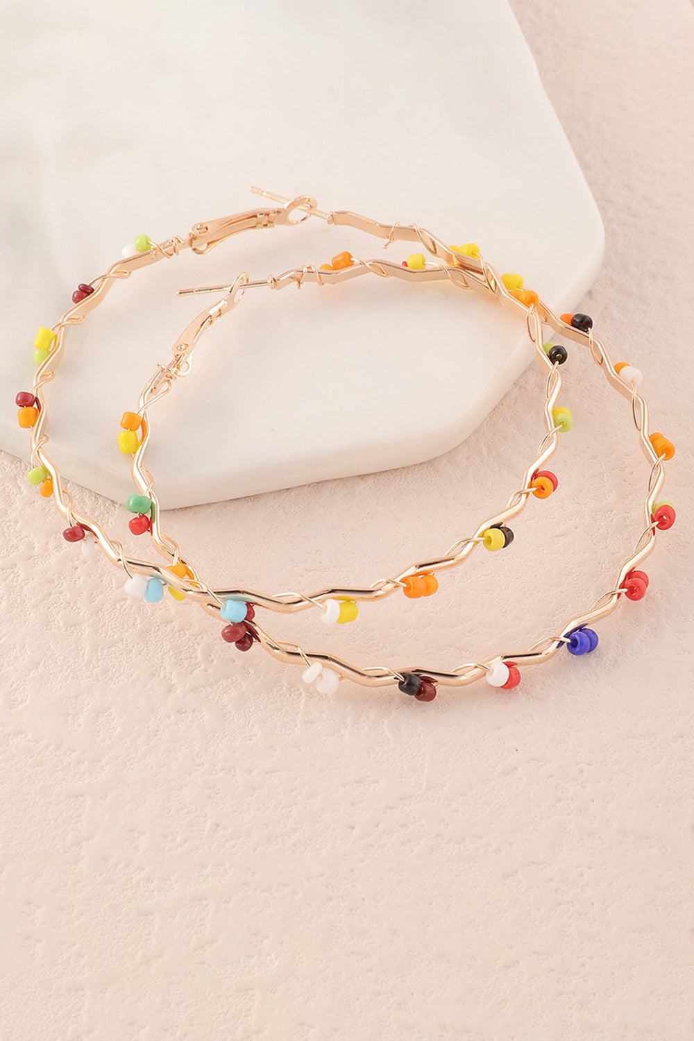 Farverige Loop Boho Stil øreringe