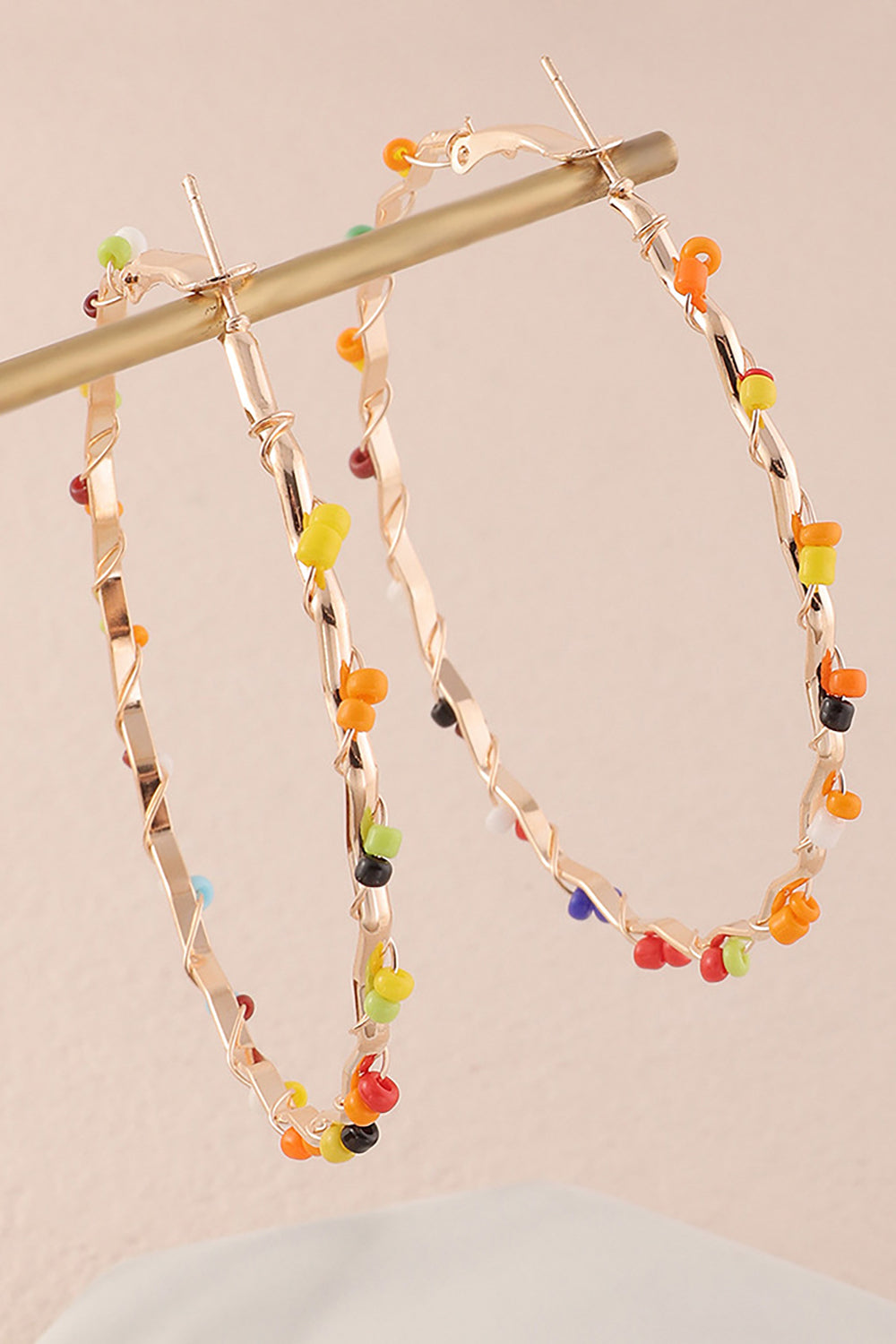 Farverige Loop Boho Stil øreringe