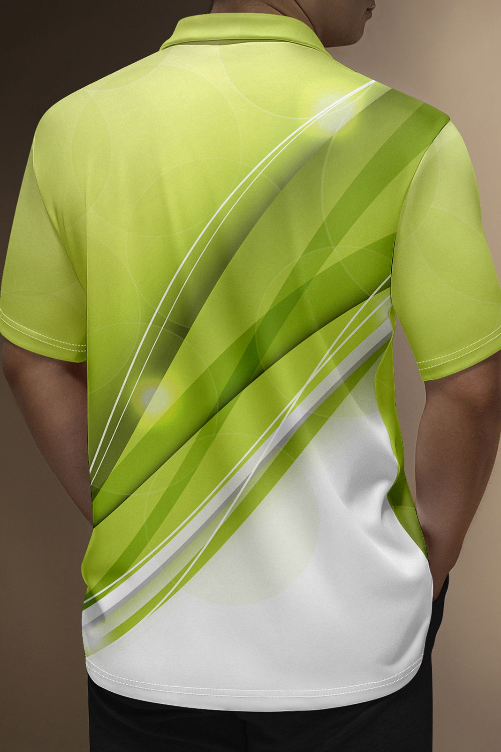 Klassisk grøn poloshirt til mænd med korte ærmer