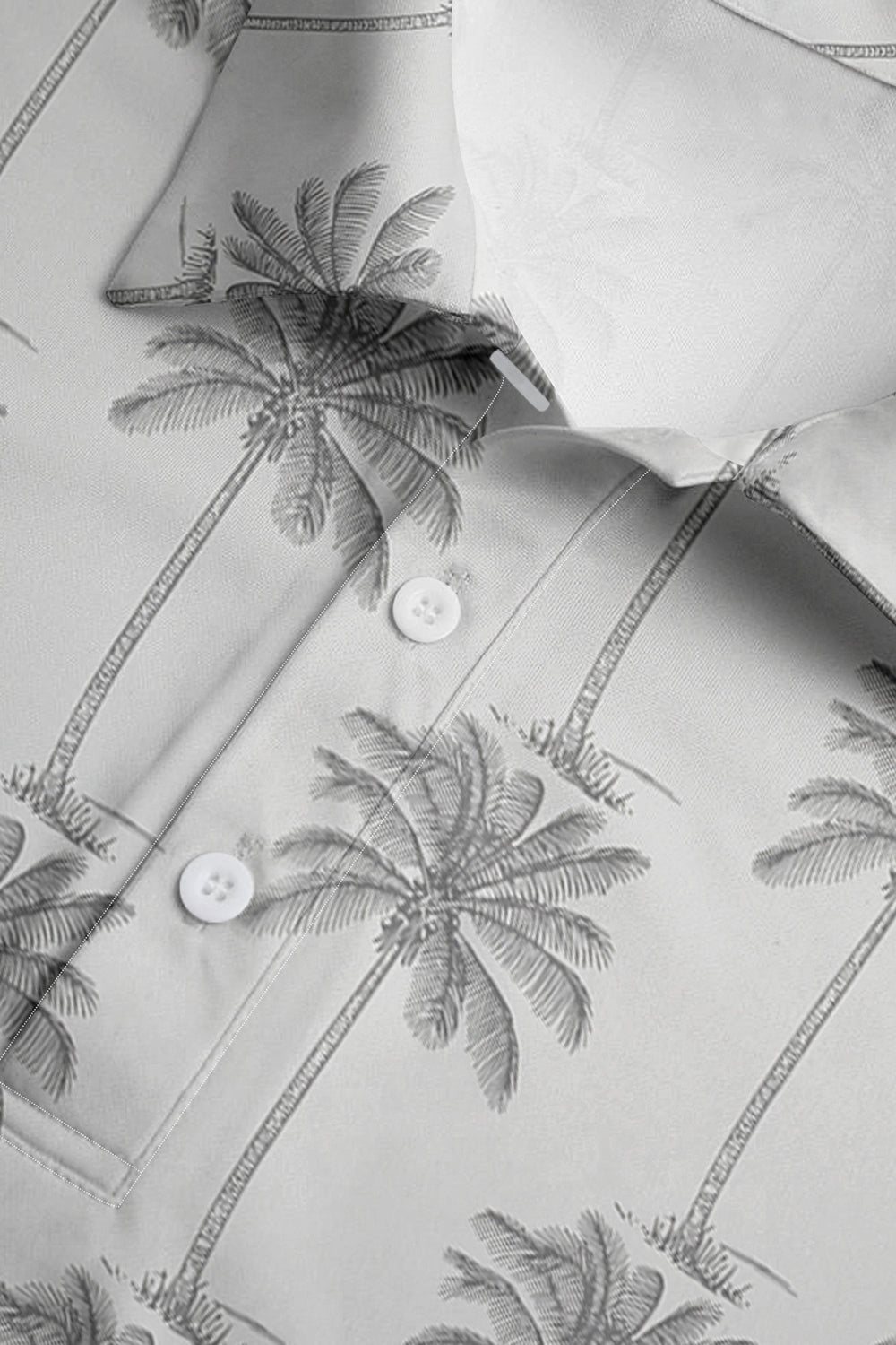 Klassisk poloshirt med gråt tryk til mænd med korte ærmer