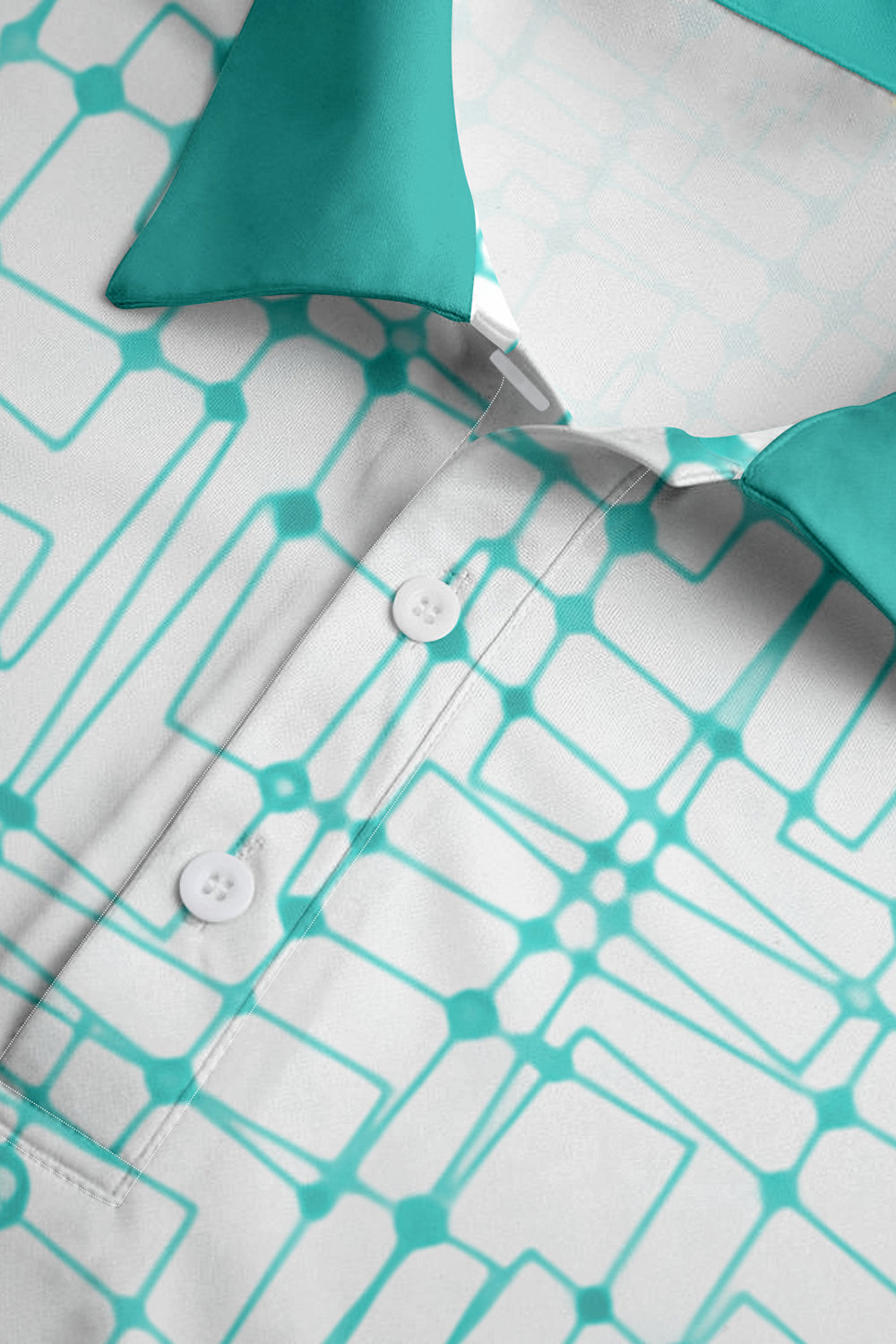 Klassisk kortærmet grøn poloshirt til mænd