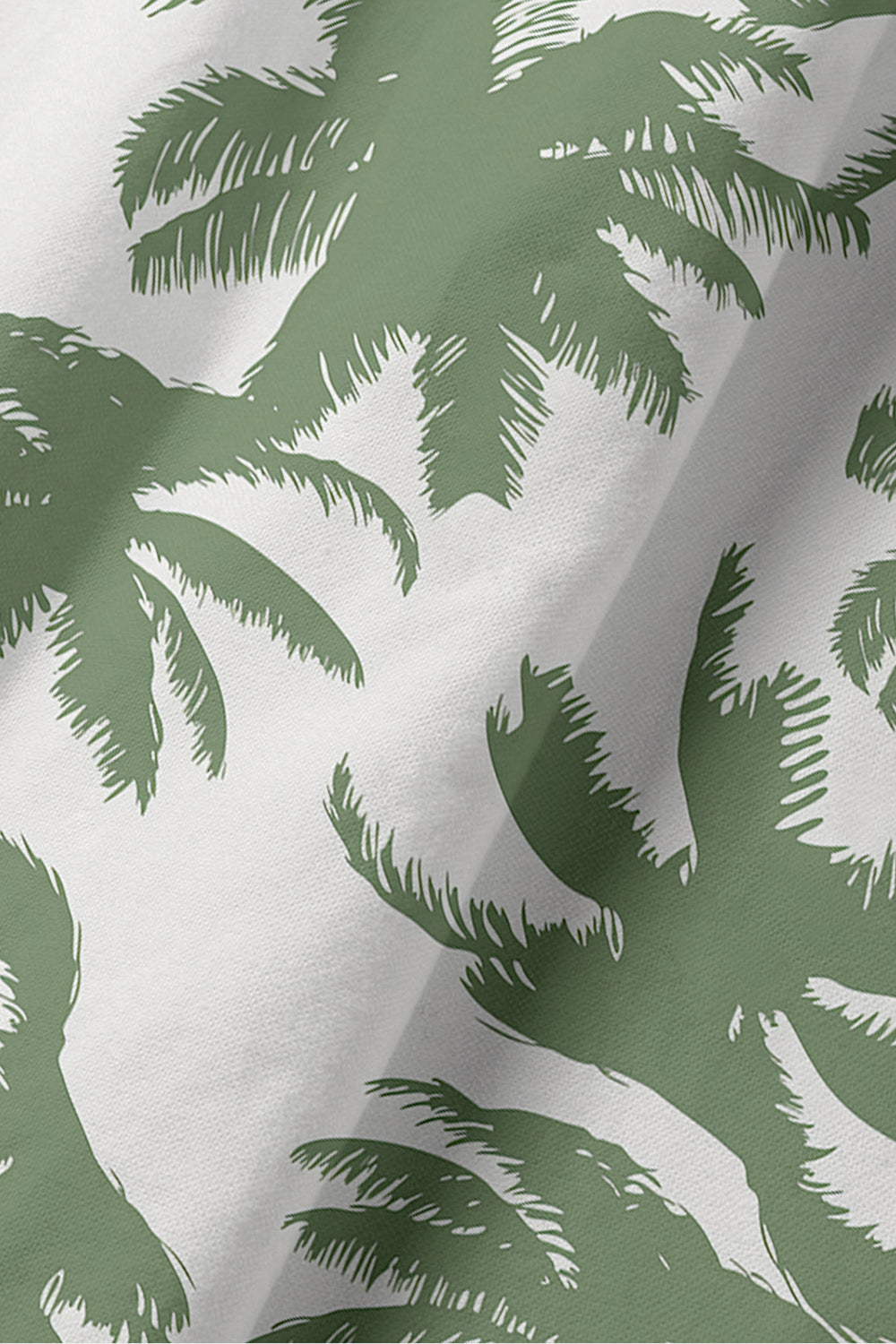 Kortærmet poloshirt til mænd med grønt tryk