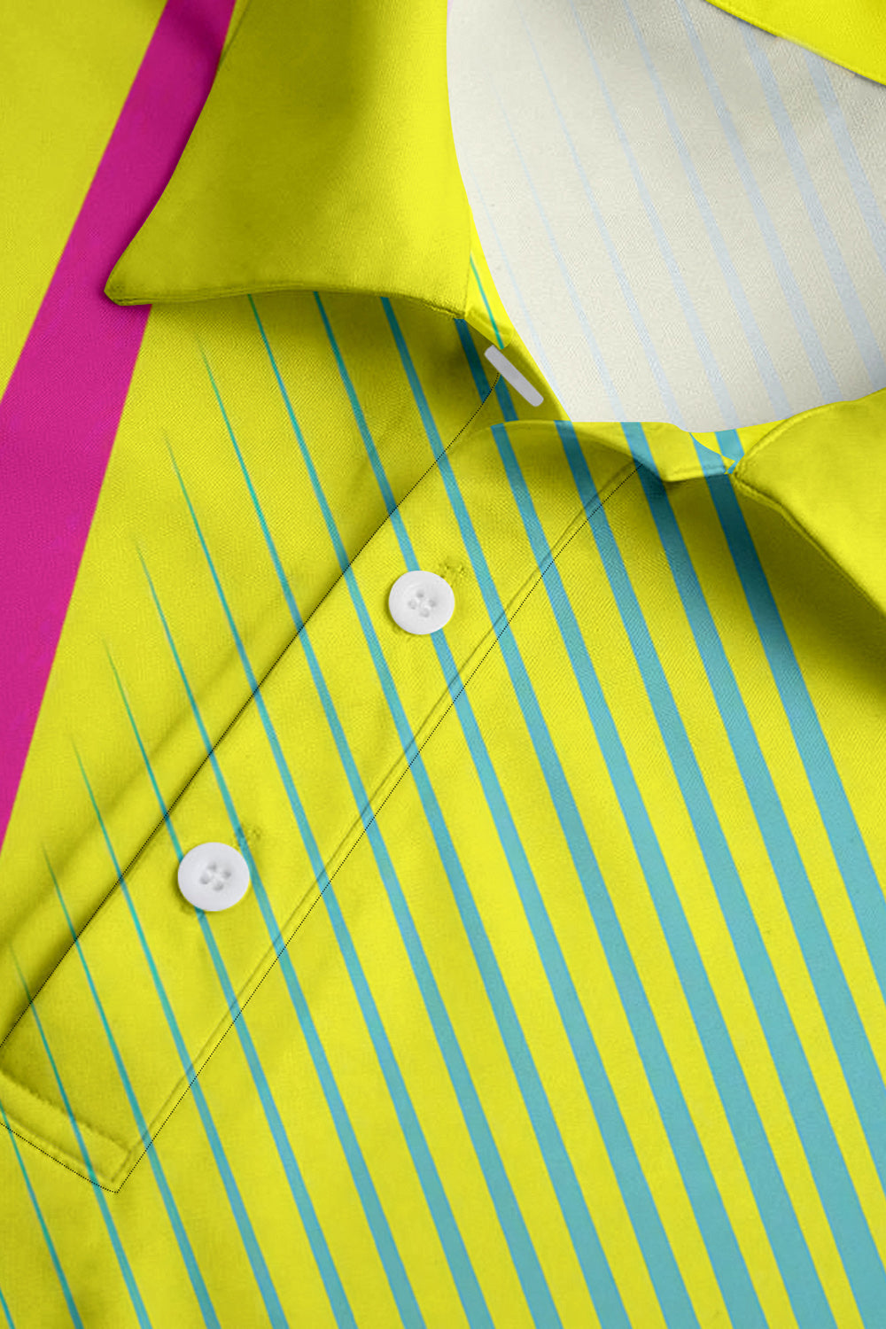 Gul klassisk herrepoloshirt med korte ærmer