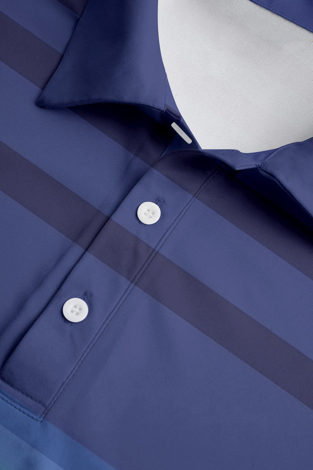 Stribegrøn poloshirt til mænd med korte ærmer