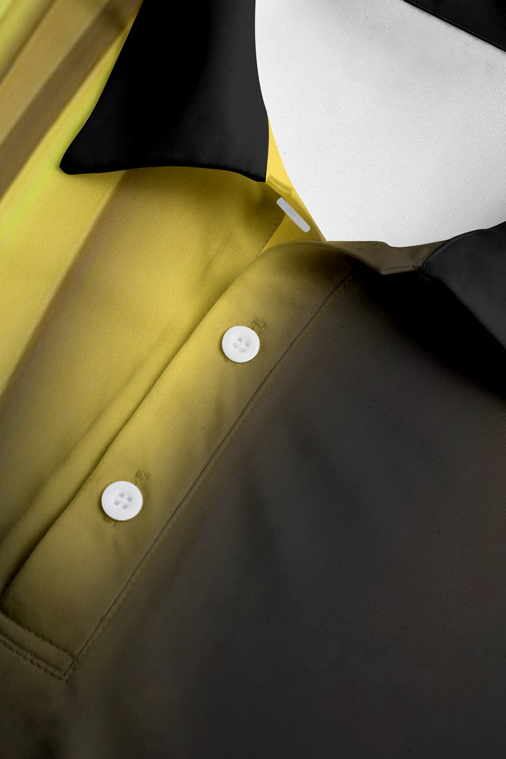 Sort klassisk poloshirt til mænd med korte ærmer