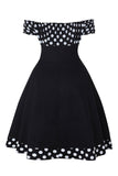 Fra skulderen Polka Dots 1950'erne kjole
