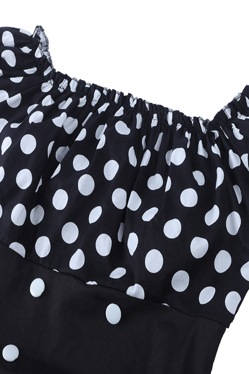 Fra skulderen Polka Dots 1950'erne kjole