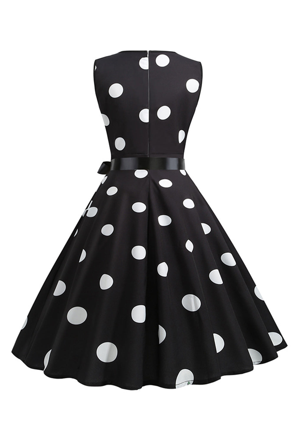 Lyseblå Polka Dots Vintage 1950'erne kjole