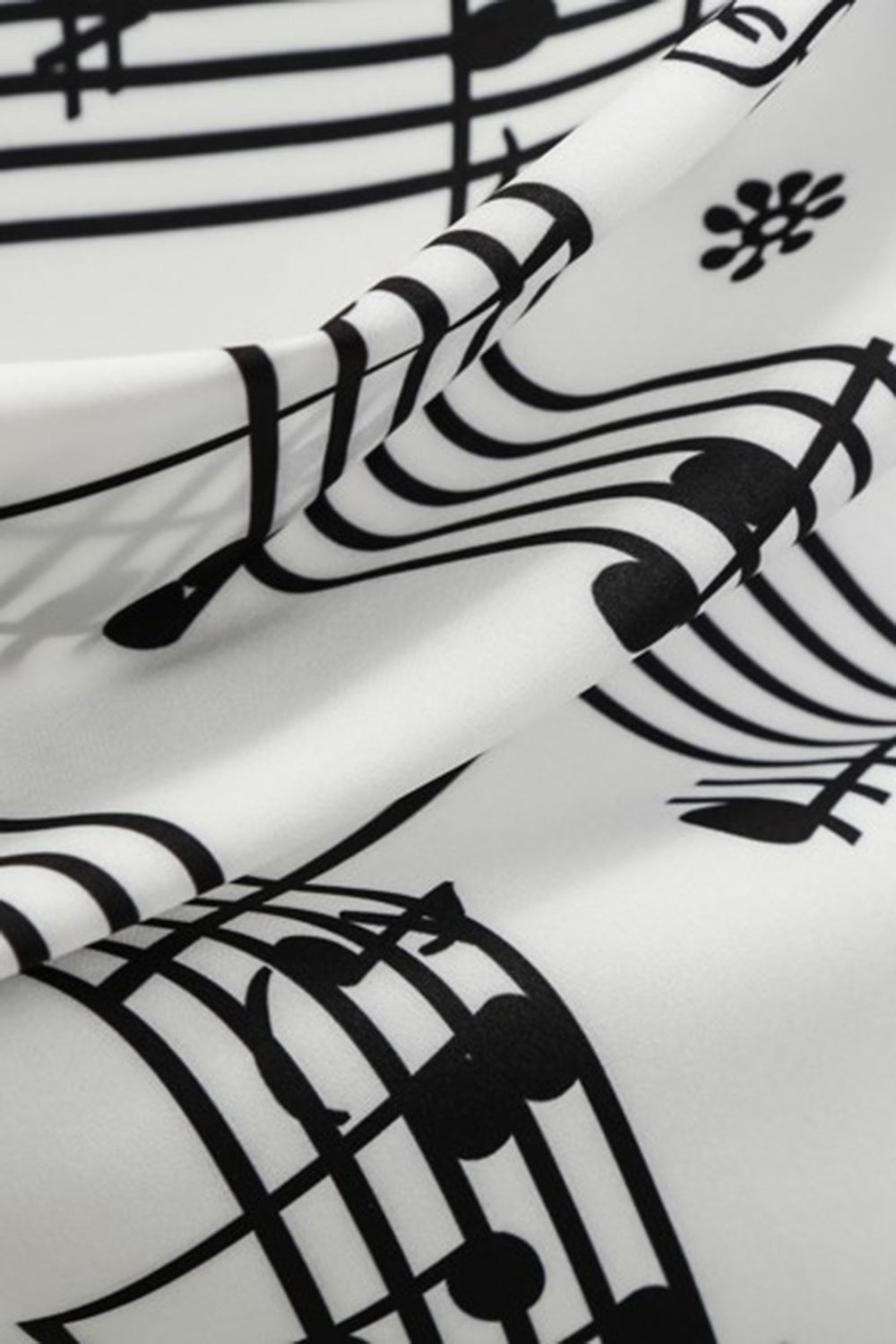 Hvid trykt swing 1950'erne vintage kjole