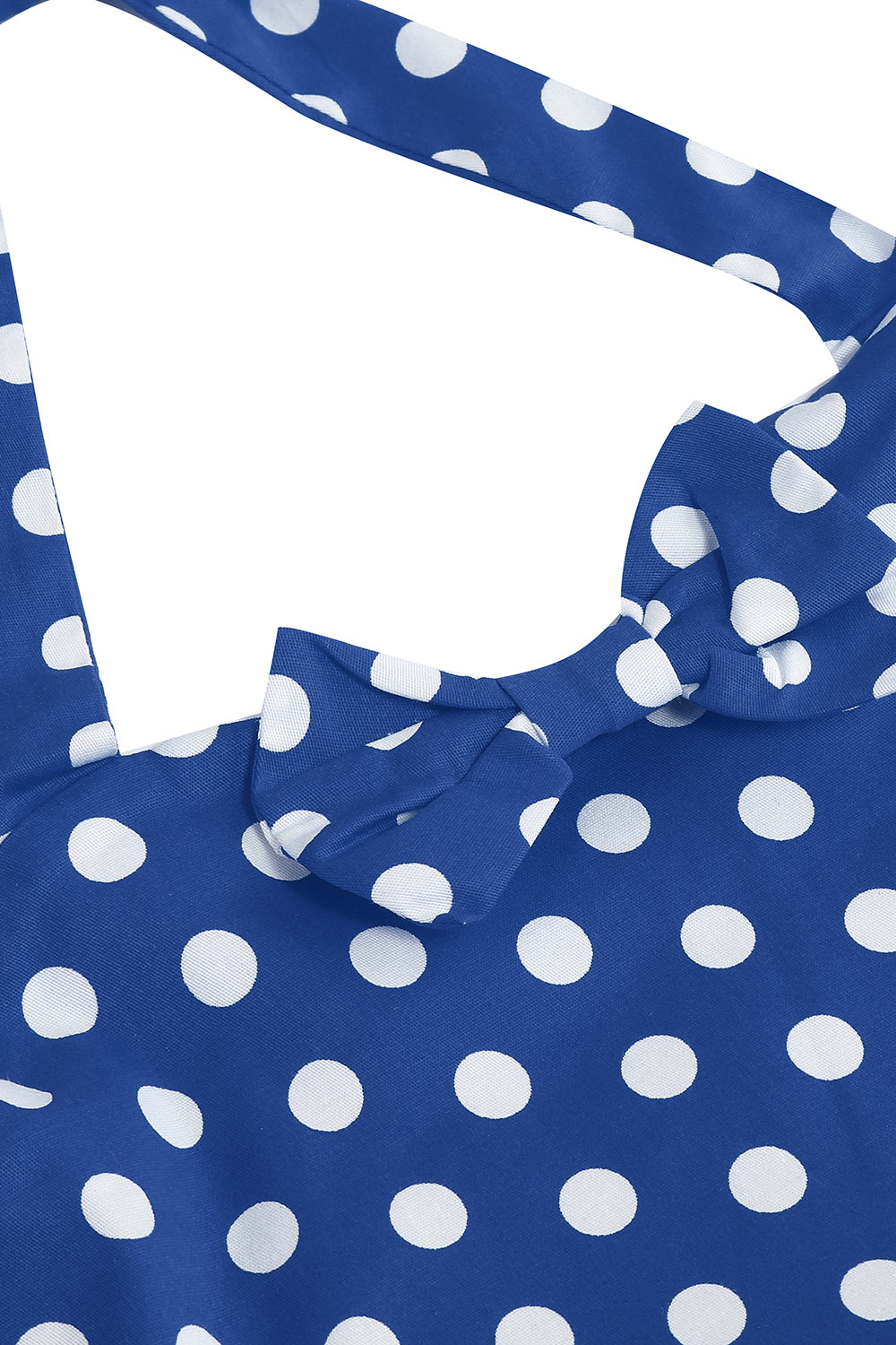 Halter Red Vintage Polka Dot 50'er pigekjole med sløjfe