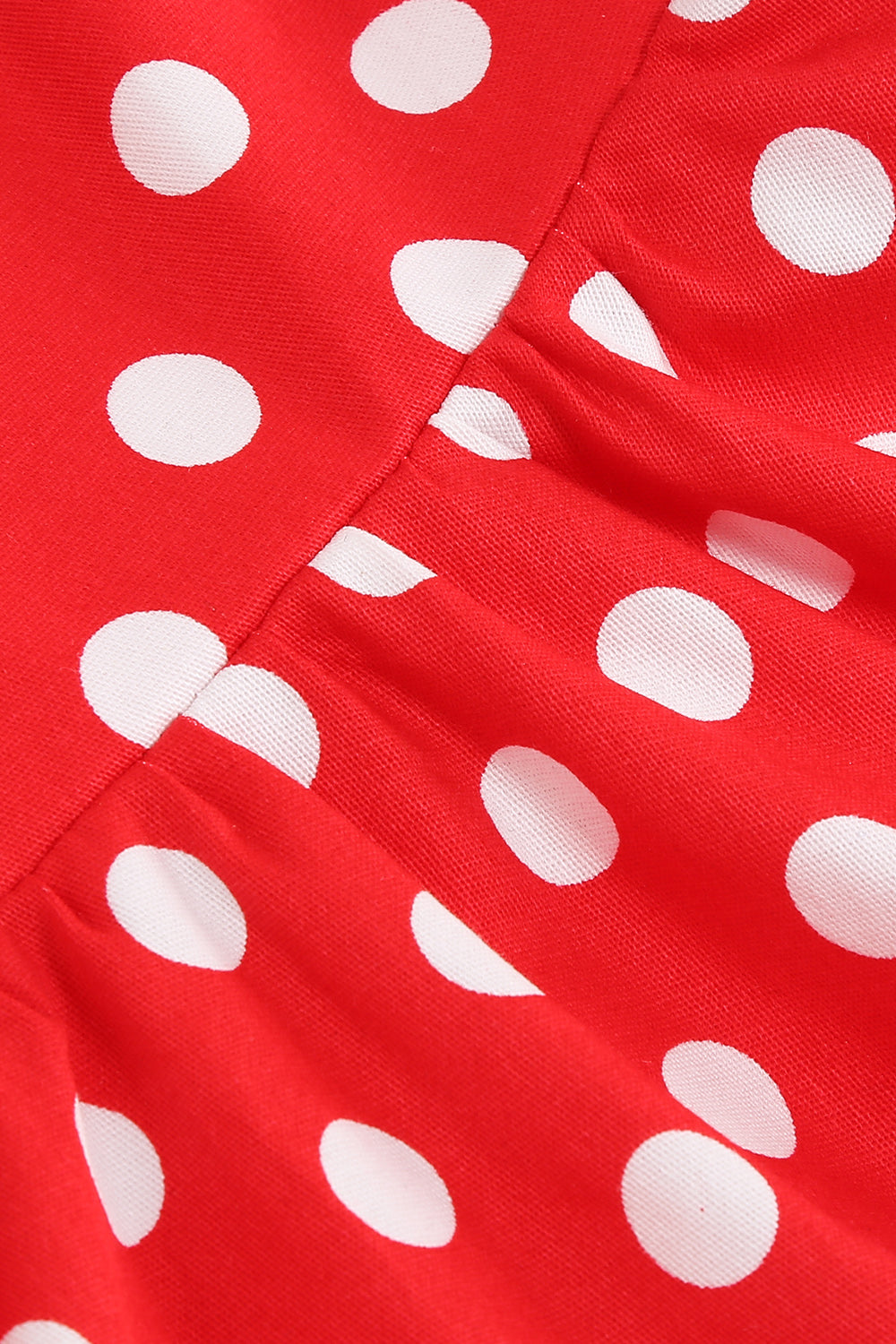 Halter Red Vintage Polka Dot 50'er pigekjole med sløjfe