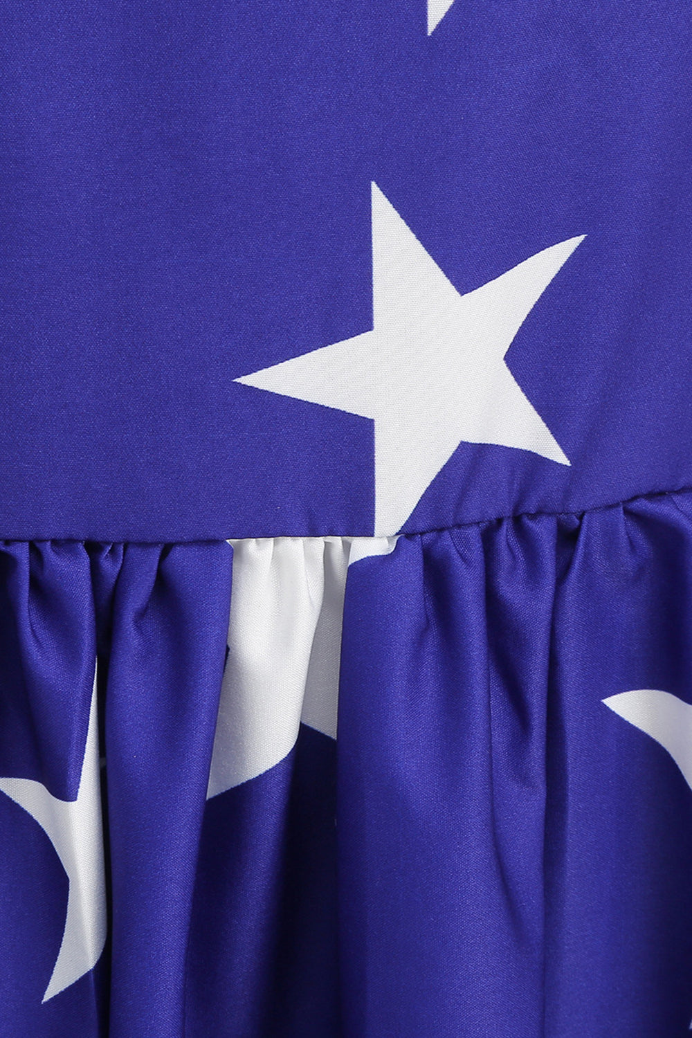 Blue Stars Stripes Trykte Spaghetti Stropper 1950'erne Kjole