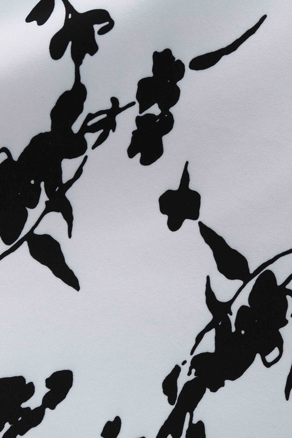 Bådhals ærmeløs trykt hvid 1950'erne kjole med skærf