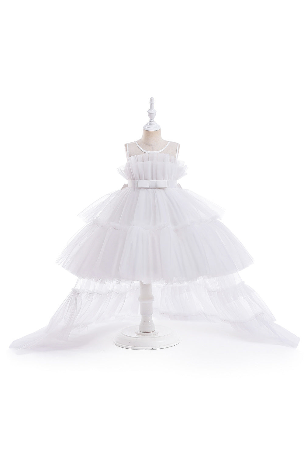 En linje aftagelig hot pink piges festkjole