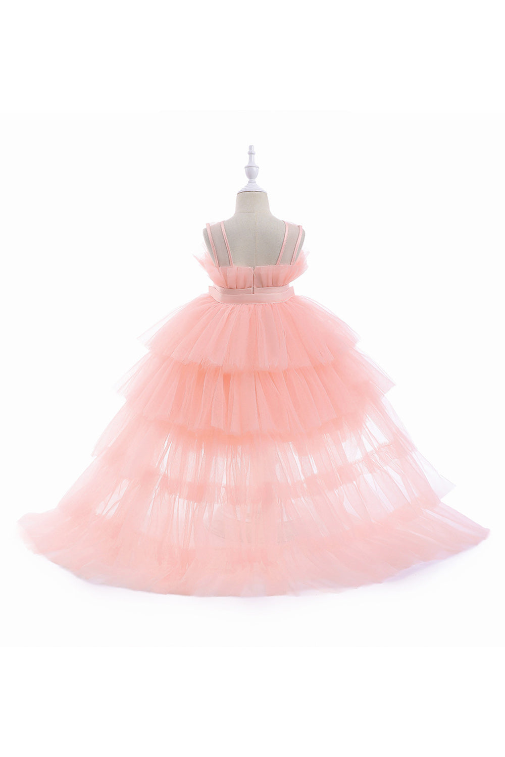 En linje aftagelig hot pink piges festkjole