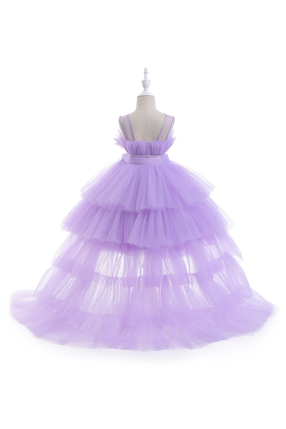 En linje aftagelig hot pink piges festkjole