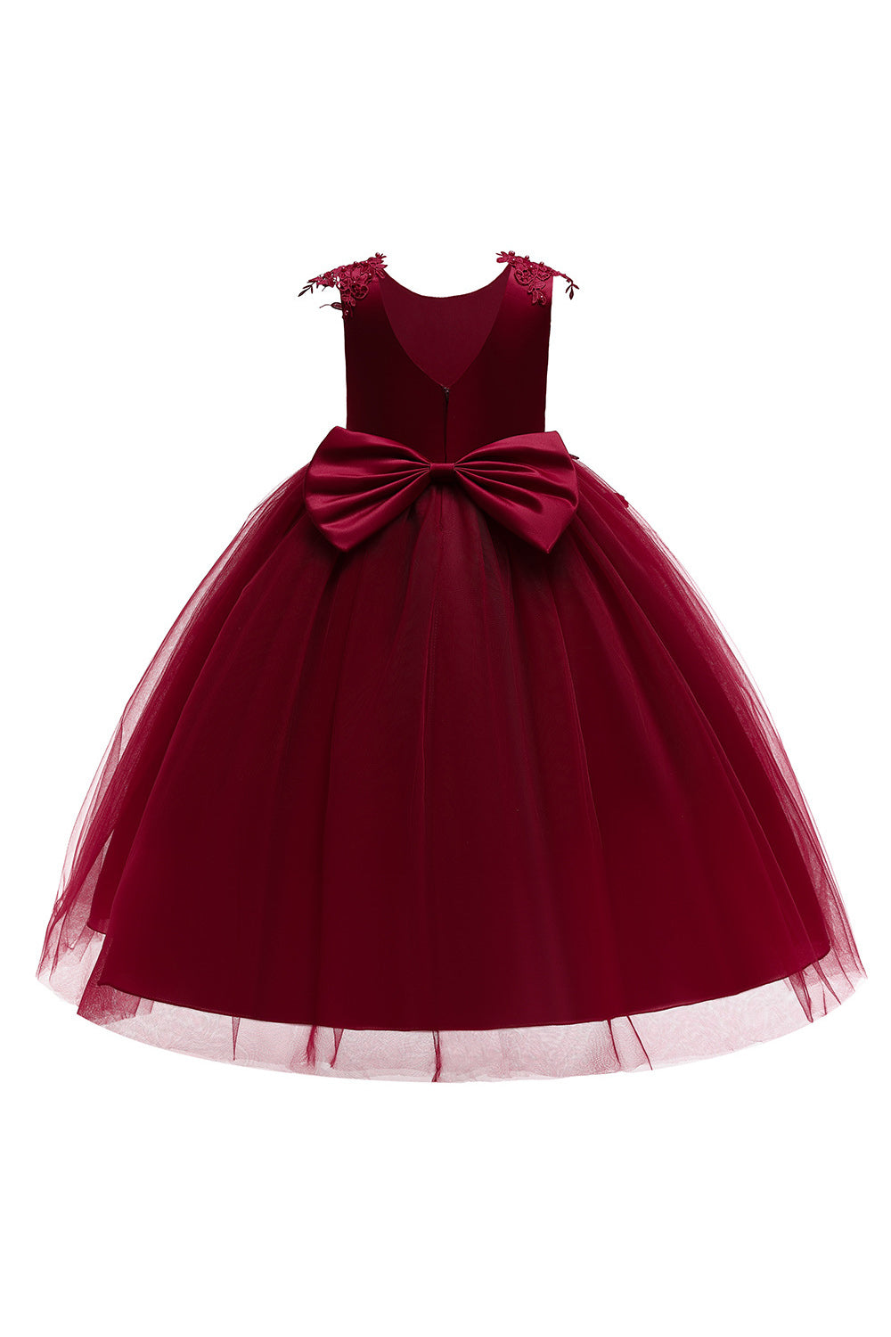 Hvid ukrudt blomst pige kjole med sløjfe