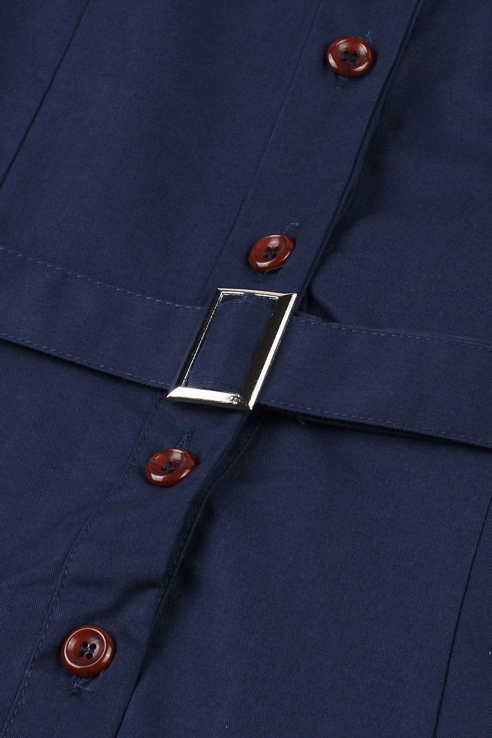 Navy korte ærmer knap 1950'erne kjole