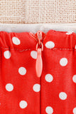 Halter Red Polka Dots 1950'erne kjole