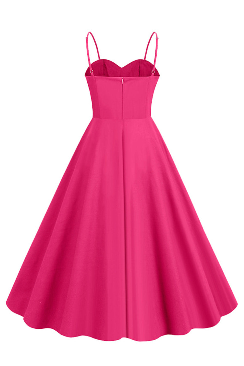 Lyseblå Polka Dots Spaghetti Stropper 1950'erne Kjole