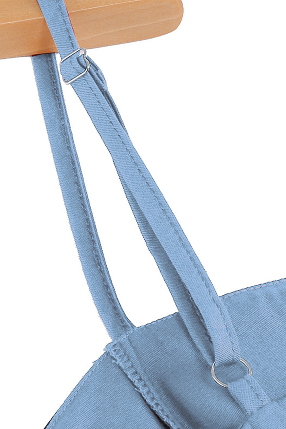 Lyseblå Polka Dots Spaghetti Stropper 1950'erne Kjole