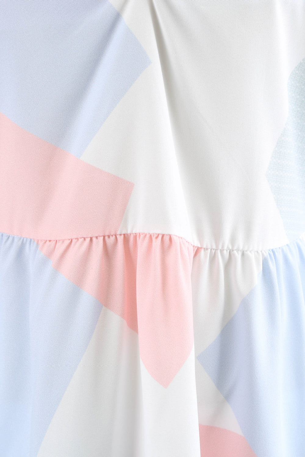 Hvide spaghettistropper Geometrisk trykt kjole fra 1950'erne