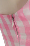 Pink Plaid Vintage 1950'erne Kjole
