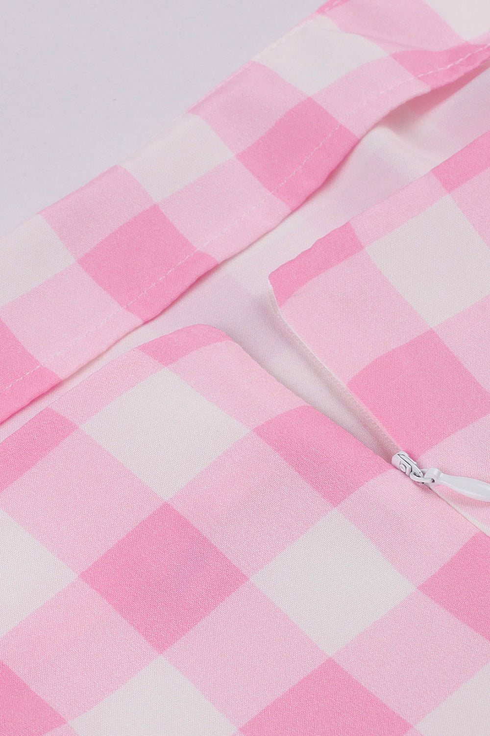 Pink Plaid Pin Up Vintage 1950'erne Kjole