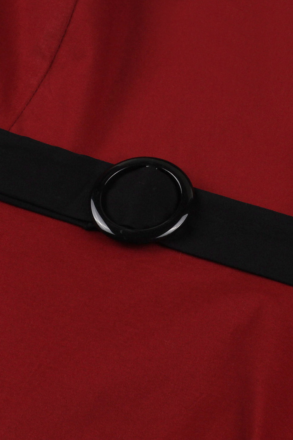 Rød A Line 1950'erne Swing kjole med bælte