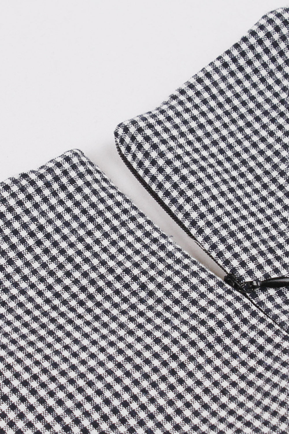 Langærmet Plaid Swing 1950'erne kjole med bælte