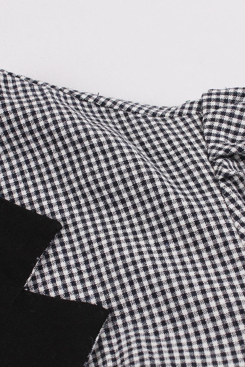 Langærmet Plaid Swing 1950'erne kjole med bælte