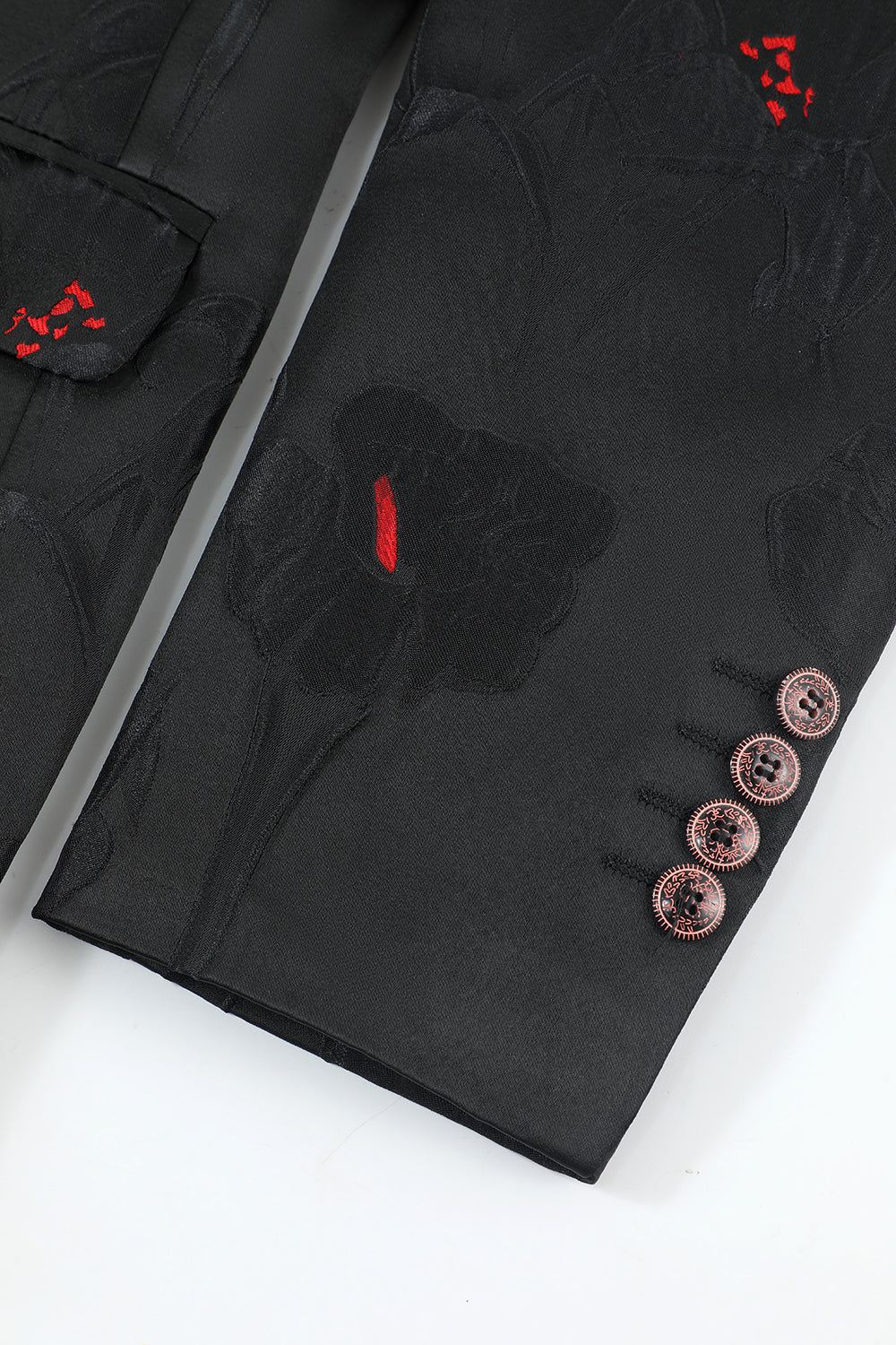 Hakket revers enkeltbrystet sort blazer