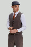 Kaffe Pinstripe 3 delt Mænds Prom Homecoming Suits