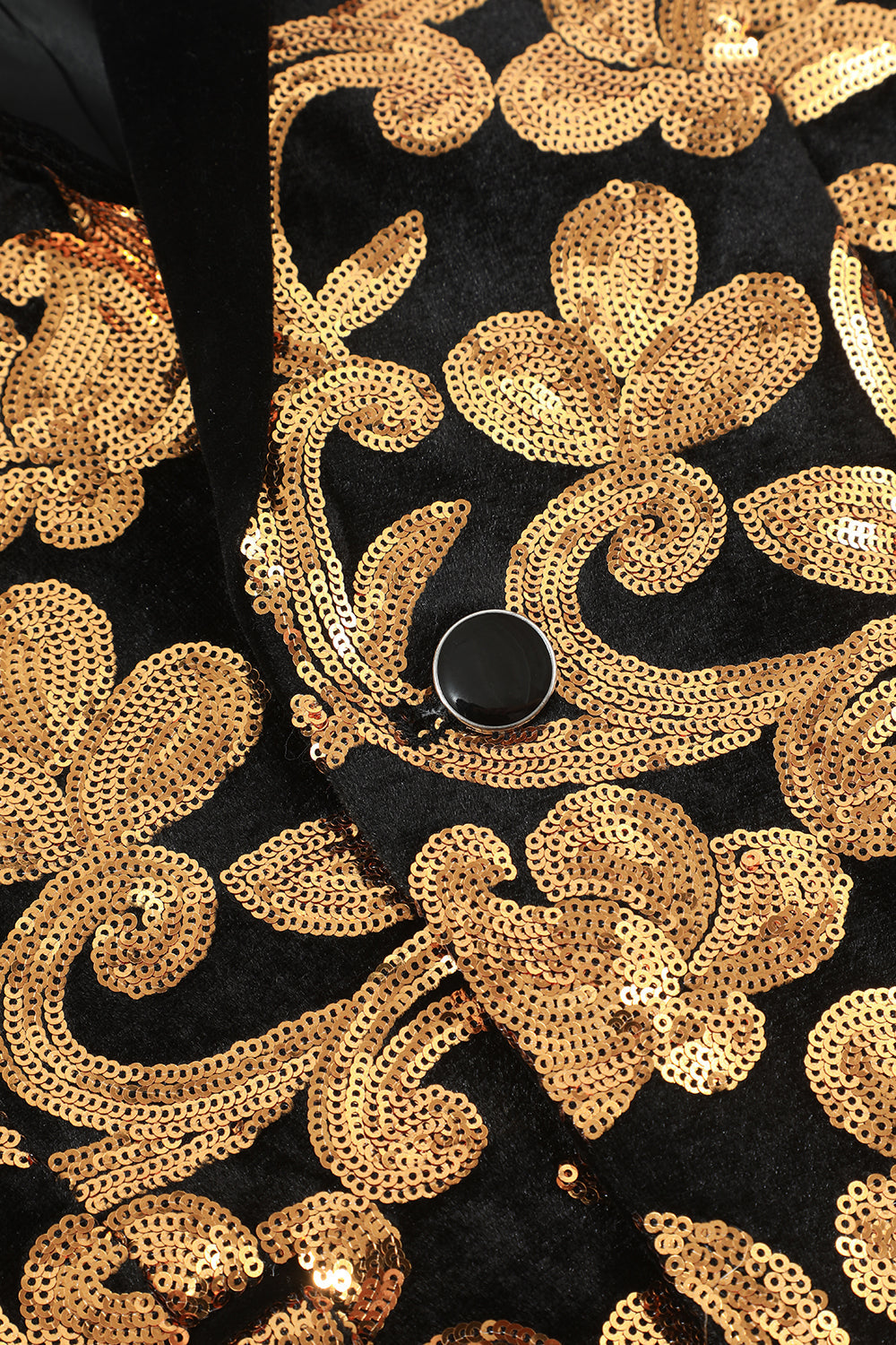 Blazer Slim Fit Solid One Button Business Gold Suit Jacket til mænd