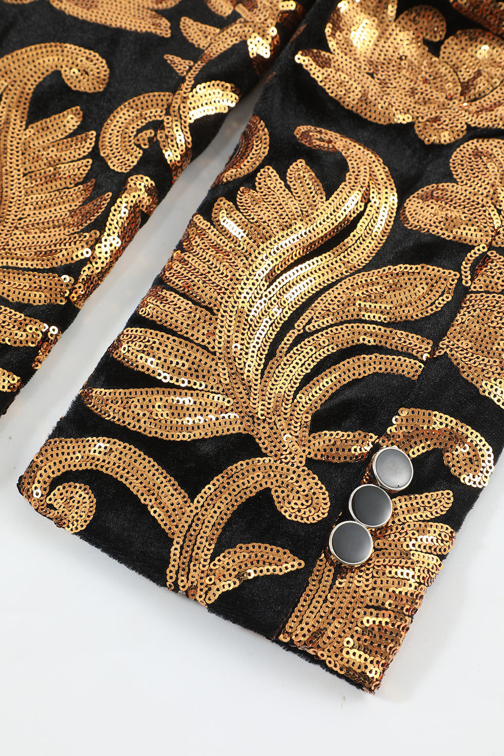 Blazer Slim Fit Solid One Button Business Gold Suit Jacket til mænd