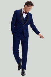 Navy 3-delt One Button Slim Fit Homecoming Suits til mænd