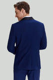 Navy 3-delt One Button Slim Fit Homecoming Suits til mænd