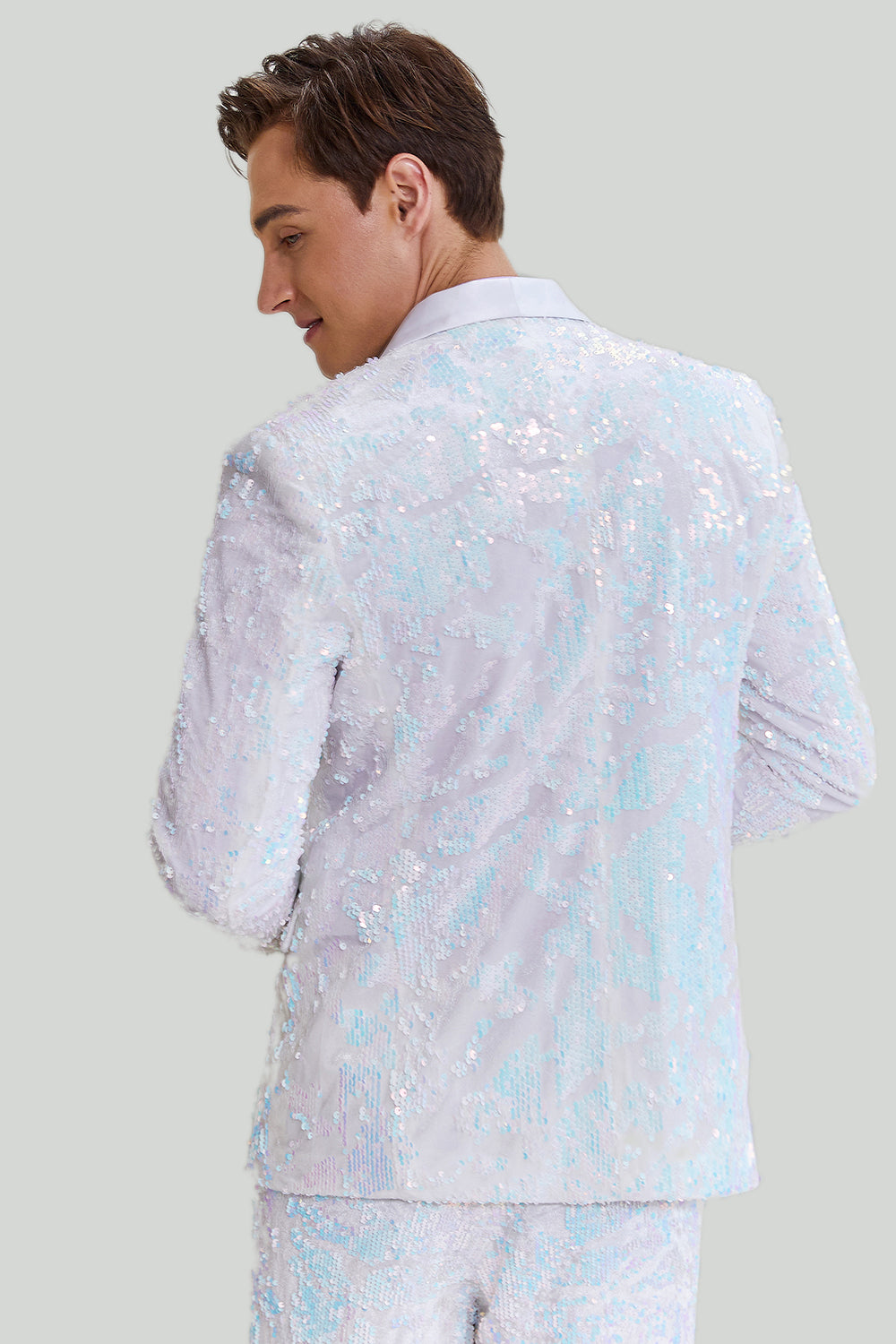 Mænds Slim Fit 2-delt dragt med en knap Sjal revers smoking til hjemkomst