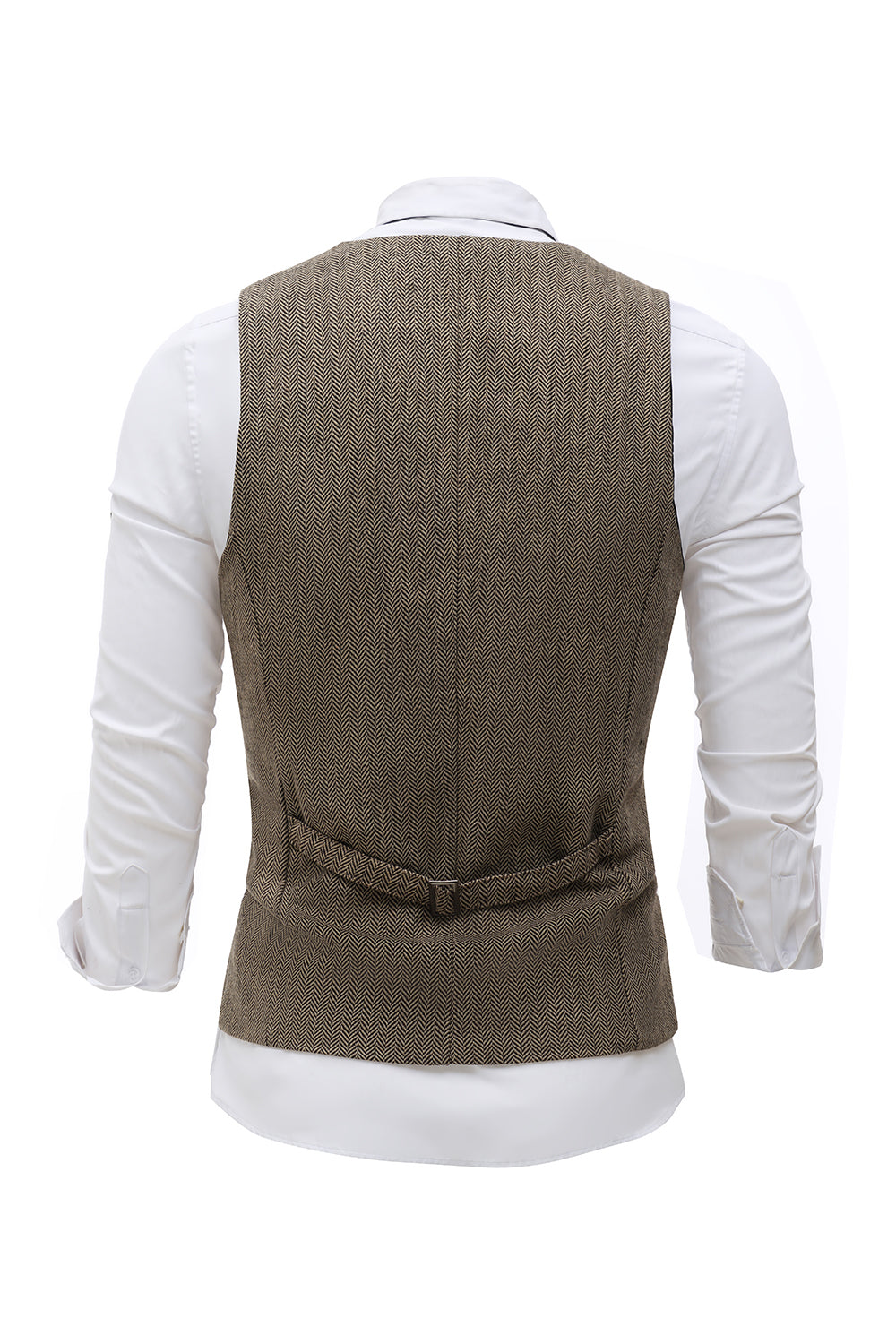 Sort Single Breasted Shawl Revers Herre Habit Vest
