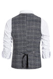 Brun Pinstripe Dobbeltbrystet Sjal Revers HerreDragt Vest