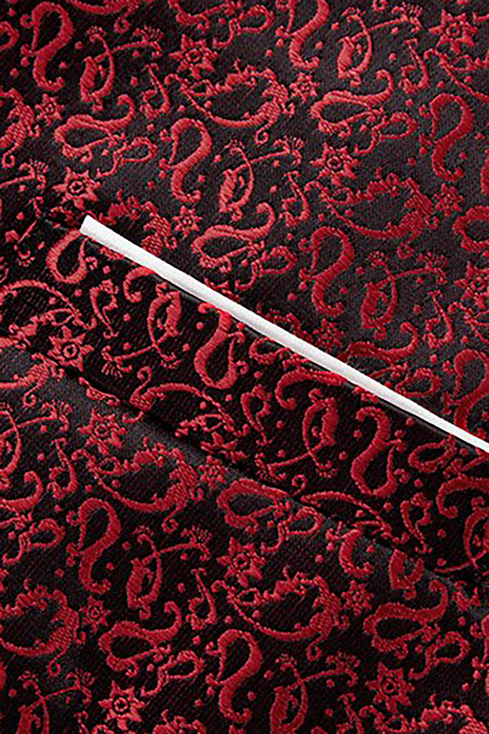 Sort sjal Revers Jacquard 3 stykker mænds dragter