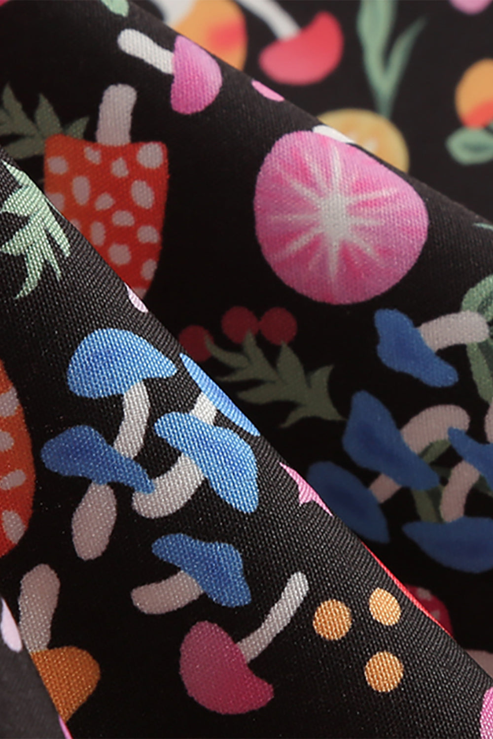 Grønne blade trykt Vintage 1950'erne Kjole